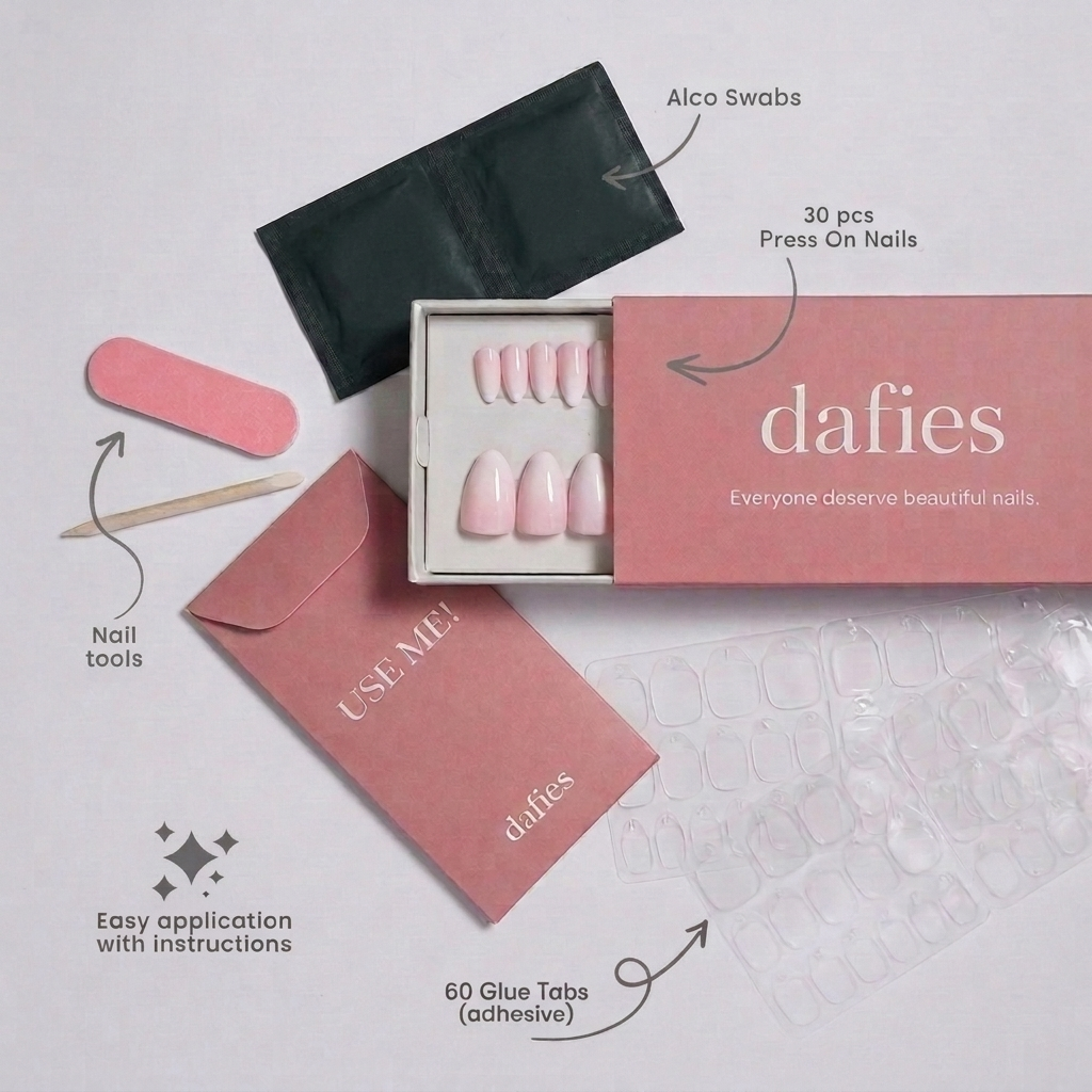 Everything included in each dafies nail set